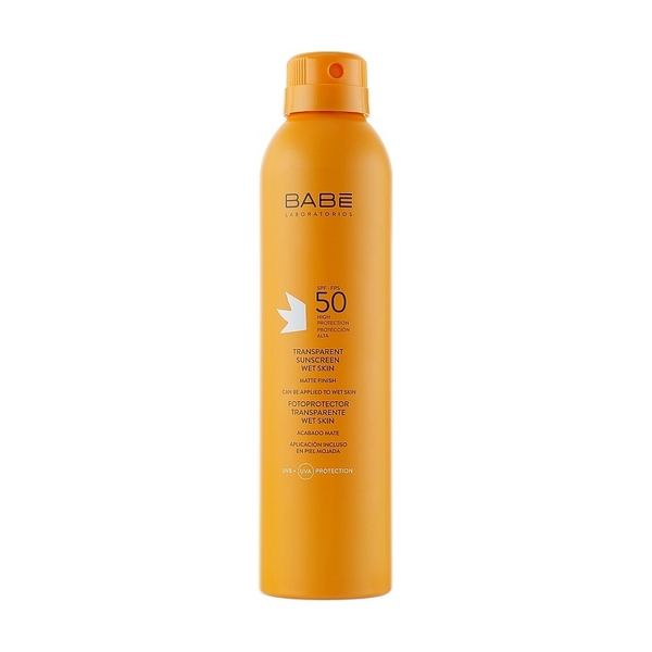 Laboratorios babe Transparent sunscreen wet skin