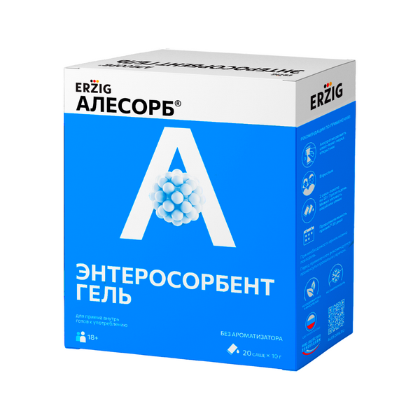 Алесорб Энтеросорбент гель эрциг