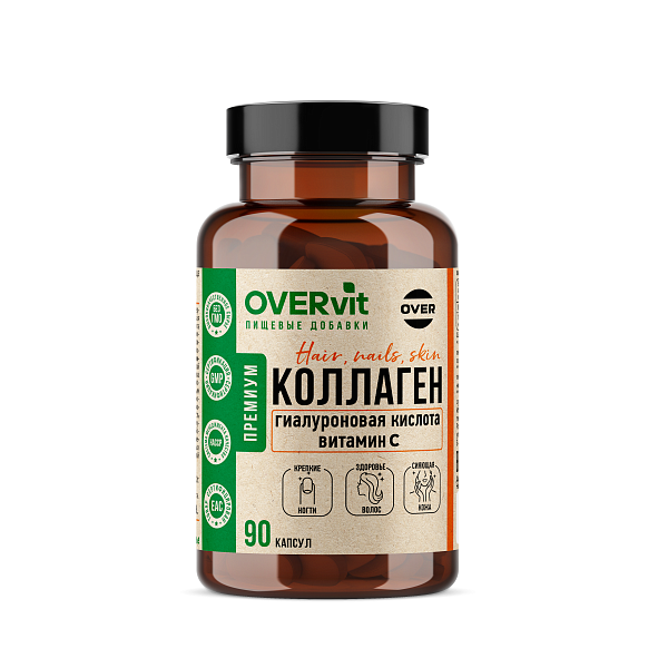 Овервит коллаген + витамин C + гиалуроновая кислота