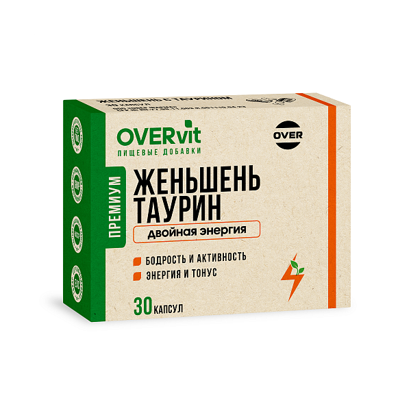 Овервит женьшень с таурином