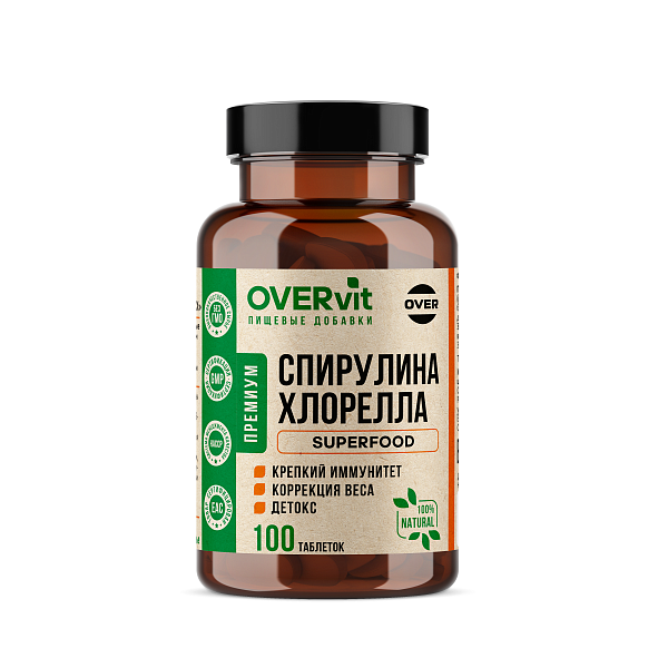 Овервит спирулина хлорелла