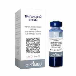 Оптимед офтальмологический раствор трипанового синего