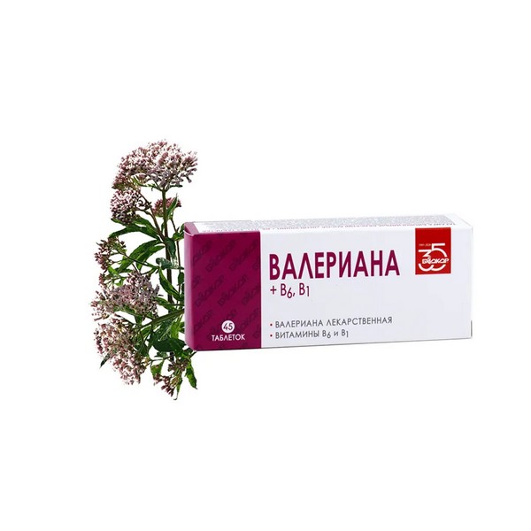 Валериана + B6, B1 Биокор