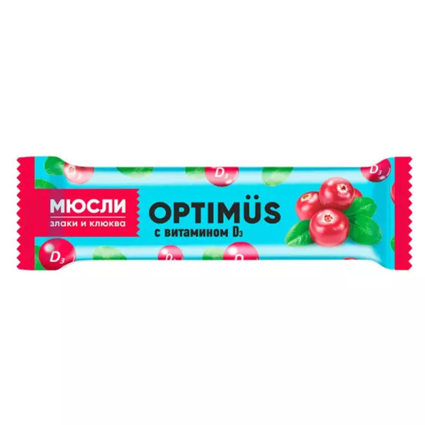 Батончик-мюсли оптимус с витамином д3