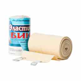 Бинт вязаный с лайкрой компрессионный ленточный