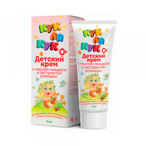 Детский крем с маслом миндаля и экстрактом ромашки кук ля кук