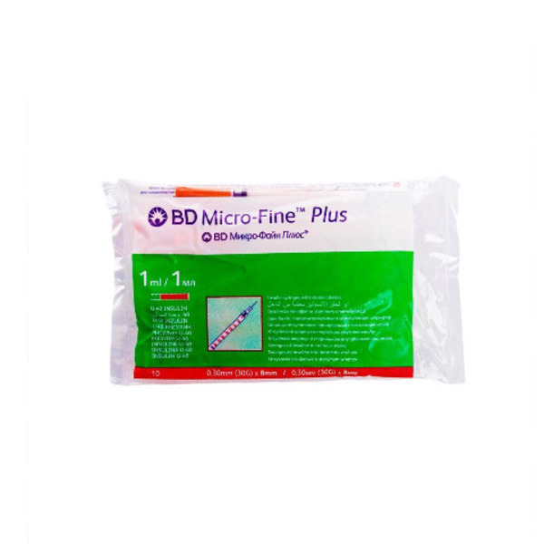 BD micro-fine plus U-100 шприц инсулиновый