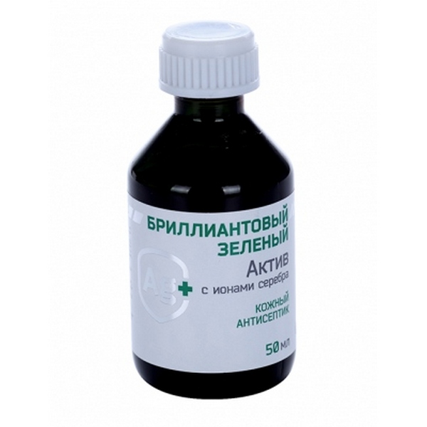 Бриллиантовый зеленый актив с ионами серебра