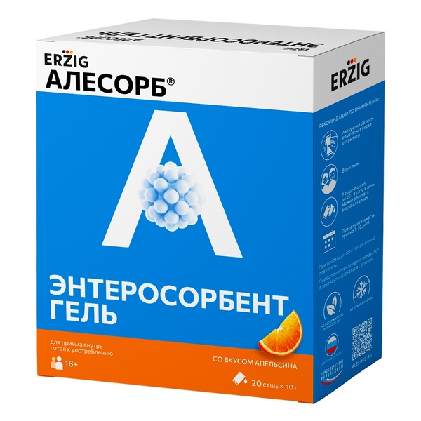 Алесорб Энтеросорбент гель эрциг