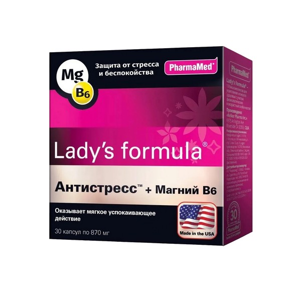Фарма-мед леди`с формула антистресс + магний B6