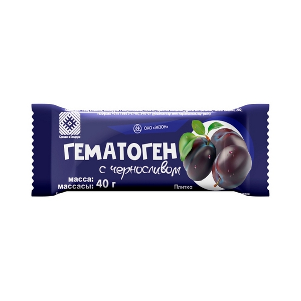 Гематоген с черносливом Экзон